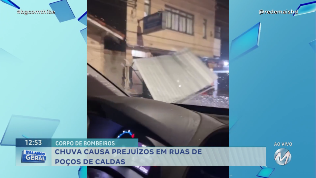 CHUVA CAUSA PREJUÍZOS EM RUAS DE POÇOS DE CALDAS