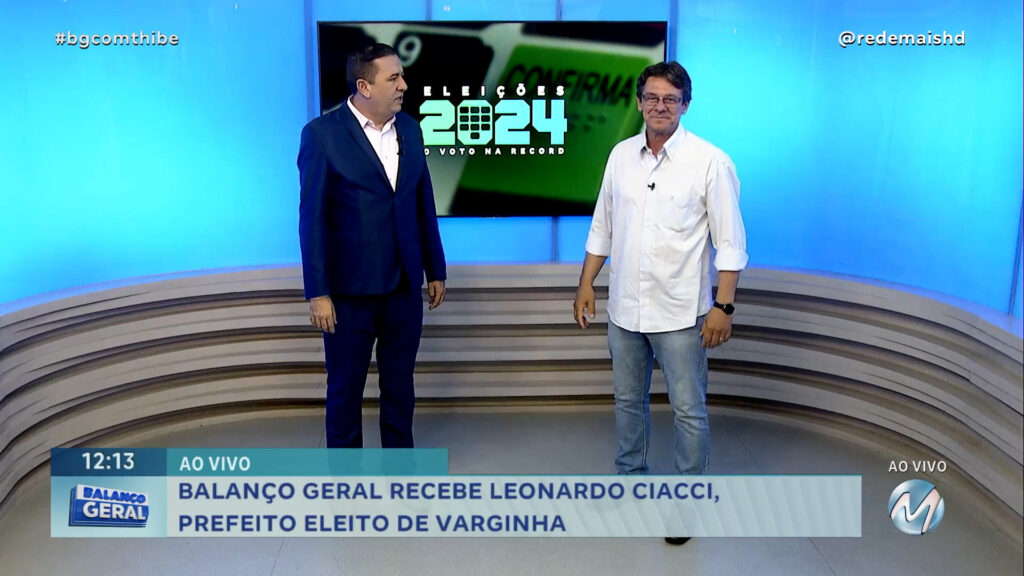 BALANÇO GERAL RECEBE LEONARDO CIACCI, PREFEITO ELEITO DE VARGINHA