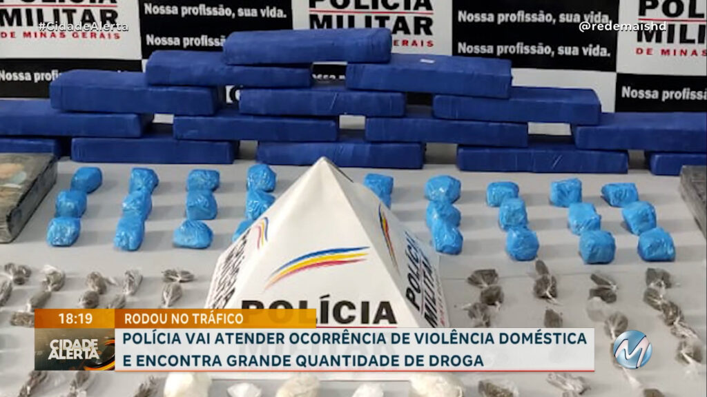 POLÍCIA VAI ATENDER OCORRÊNCIA DE VIOLÊNCIA DOMÉSTICA E ENCONTRA MALA CHEIA DE DROGAS