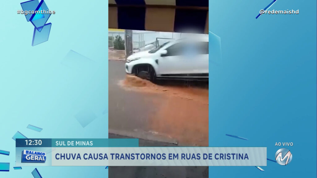 CHUVA CAUSA TRANSTORNOS NAS RUAS DE CRISTINA