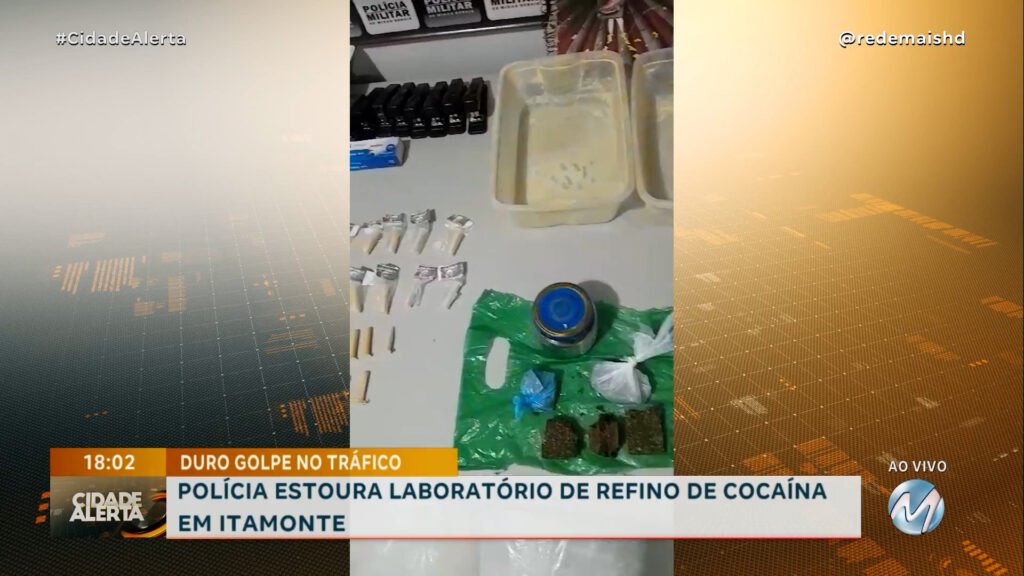 POLÍCIA MILITAR ESTOURA LABORATÓRIO DE REFINO DE COCAÍNA EM ITAMONTE