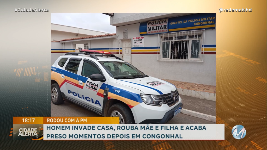 HOMEM QUEBRA JANELA E INVADE CASA PARA ASSALTAR MÃE E FILHA