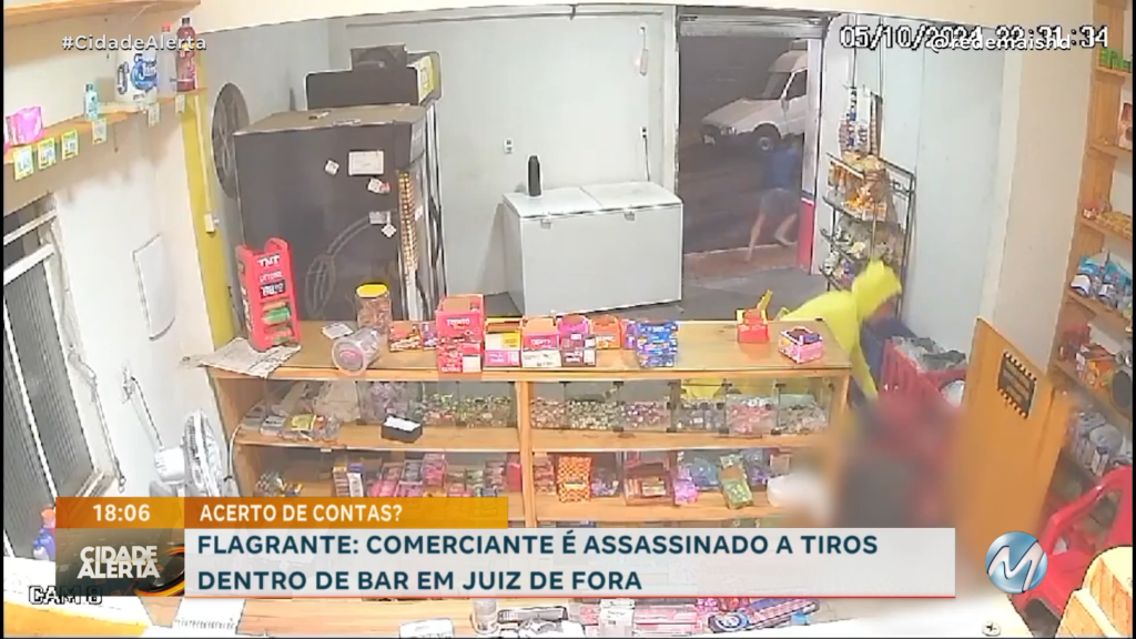 FLAGRANTE: COMERCIANTE É ASSASSINADO A TIROS DENTRO DE BAR EM JUIZ DE FORA