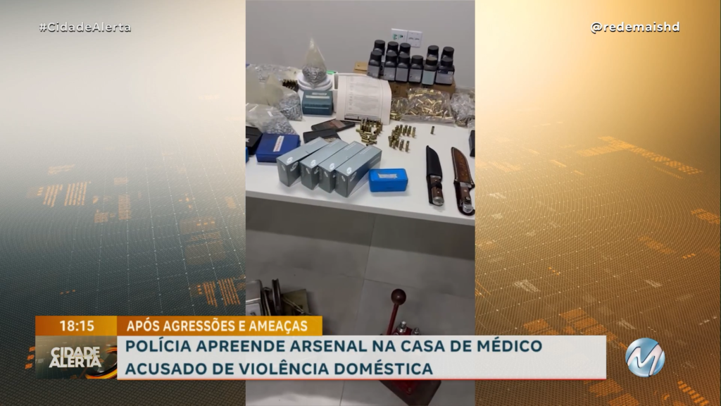 POLÍCIA APREENDE ARSENAL NA CASA DE MÉDICO ACUSADO DE VIOLÊNCIA DOMÉSTICA EM MONTES CLAROS