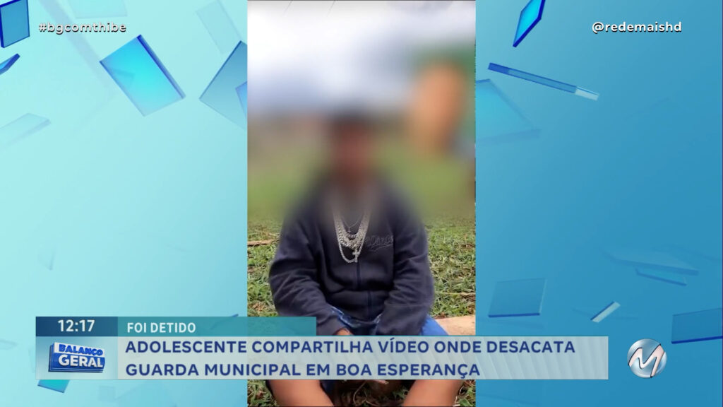 ADOLESCENTE COMPARTILHA VÍDEO ONDE DESACATA GUARDA MUNICIPAL EM BOA ESPERANÇA