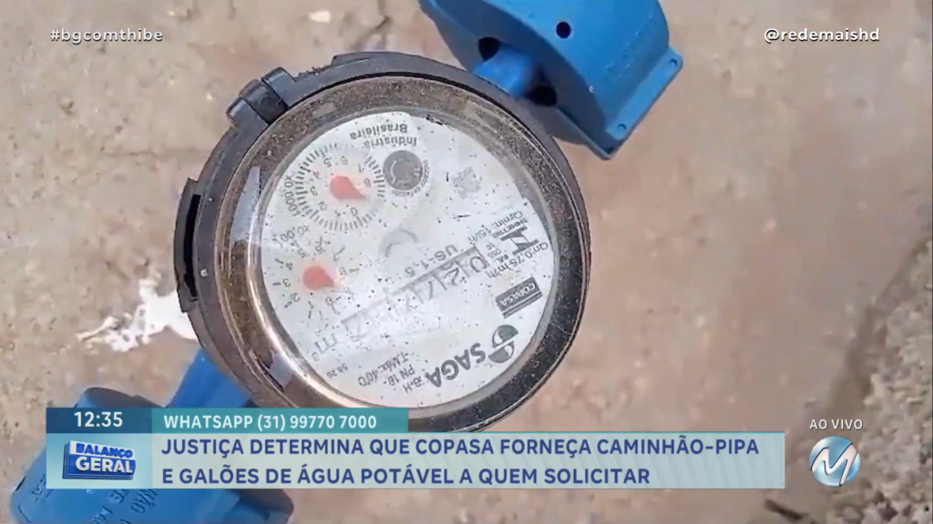 JUSTIÇA DETERMINA QUE COPASA FORNEÇA CAMINHÃO-PIPA E GALÕES DE ÁGUA POTÁVEL EM LAVRAS