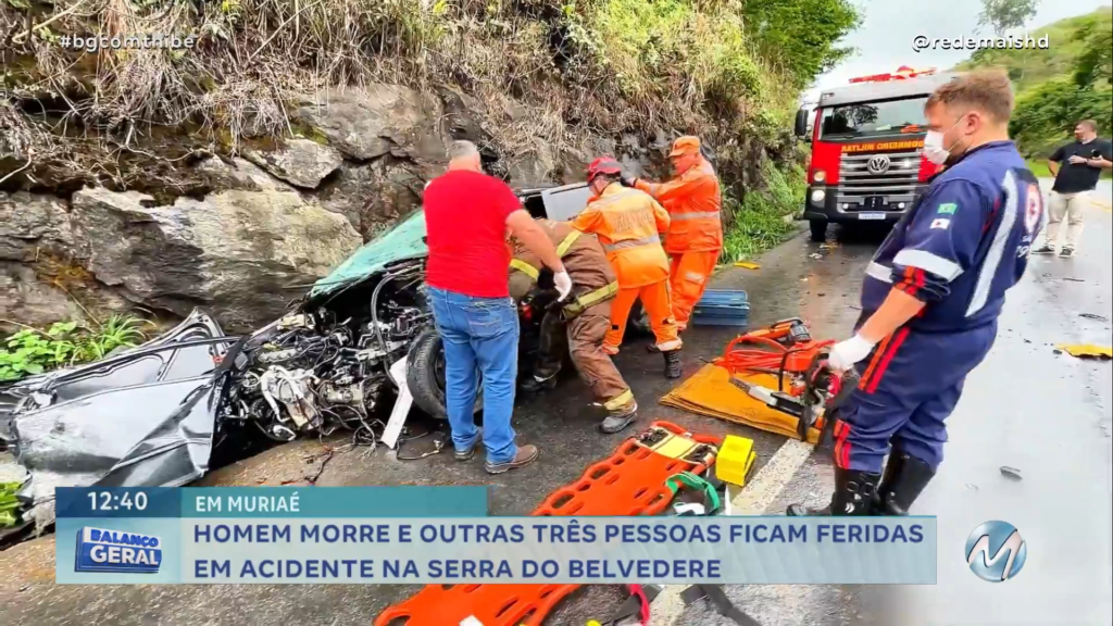 HOMEM MORRE E OUTRAS TRÊS PESSOAS FICAM FERIDAS EM ACIDENTE NA SERRA DO BELVEDERE