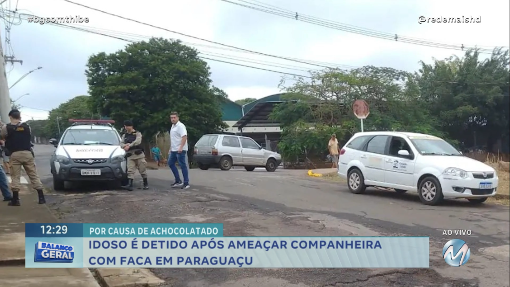 POR CAUSA DE ACHOCOLATADO: IDOSO É DETIDO APÓS AMEAÇAR MULHER COM FACA