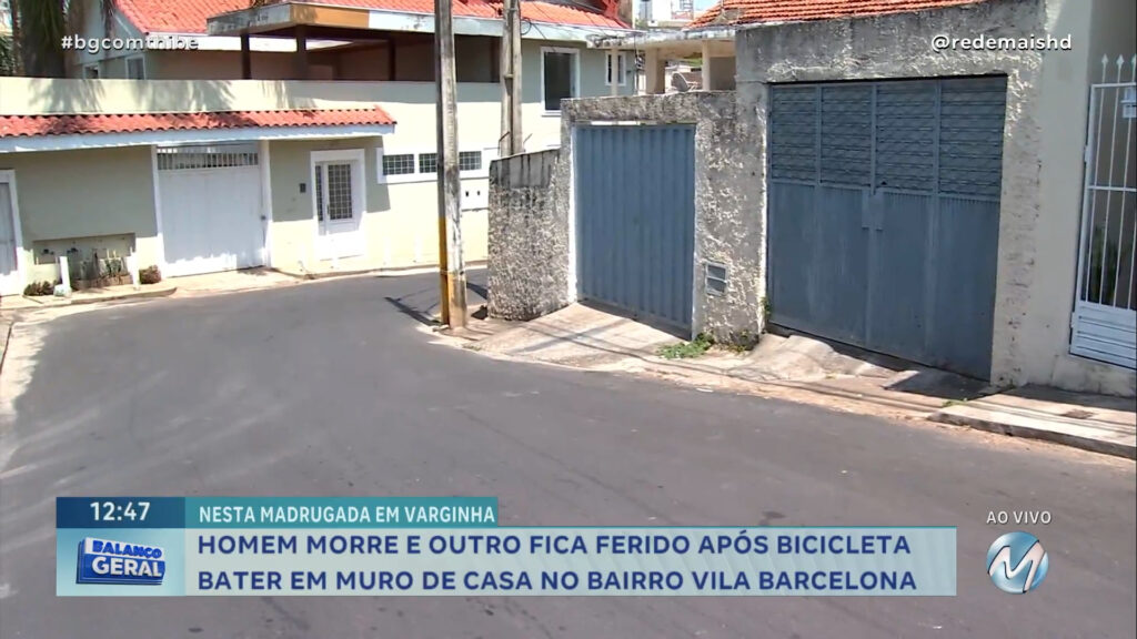 HOMEM MORRE E OUTRO FICA FERIDO APÓS BICICLETA BATER EM MURO