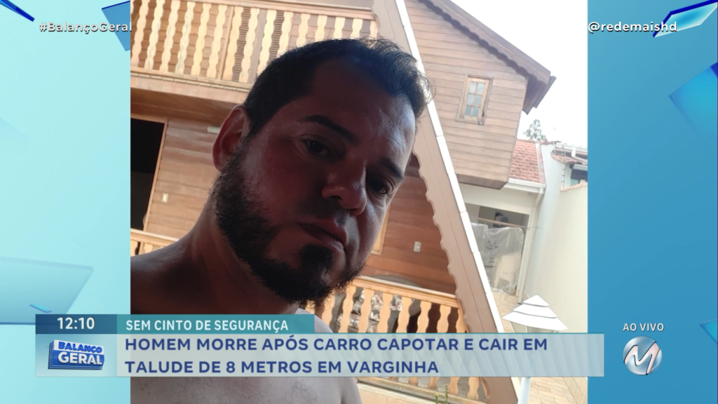 HOMEM MORRE APÓS CARRO CAPOTAR E CAIR EM TALUDE DE 8 METROS EM VARGINHA