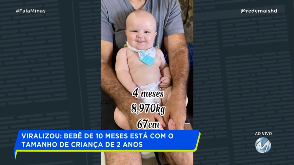 NASCEU EM JUIZ DE FORA: BEBÊ VIRALIZA POR CAUSA DE CRESCIMENTO ACELERADO