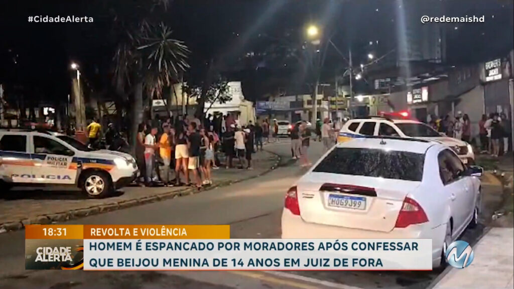 HOMEM É ESPANCADO POR MORADORES APÓS CONFESSAR QUE BEIJOU MENINA DE 14 ANOS EM JUIZ DE FORA