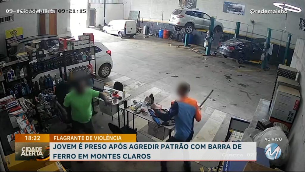 JOVEM É PRESO APÓS AGREDIR PATRÃO COM BARRA DE FERRO EM MONTES CLAROS