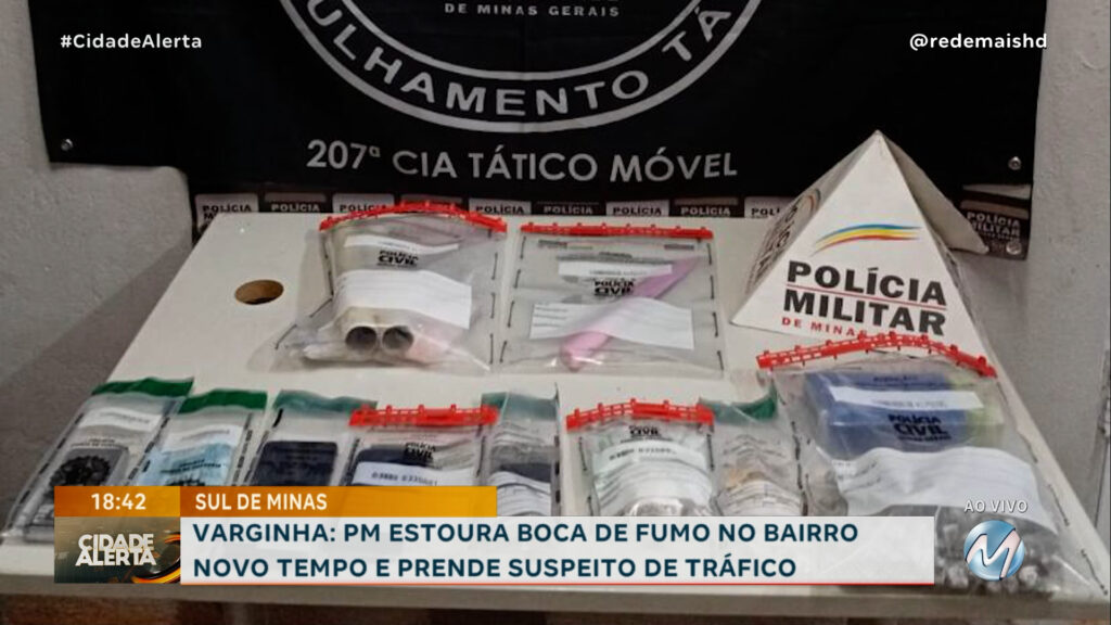 PM ESTOURA BOCA DE FUMO NO BAIRRO NOVO TEMPO E PRENDE SUSPEITO DE TRÁFICO