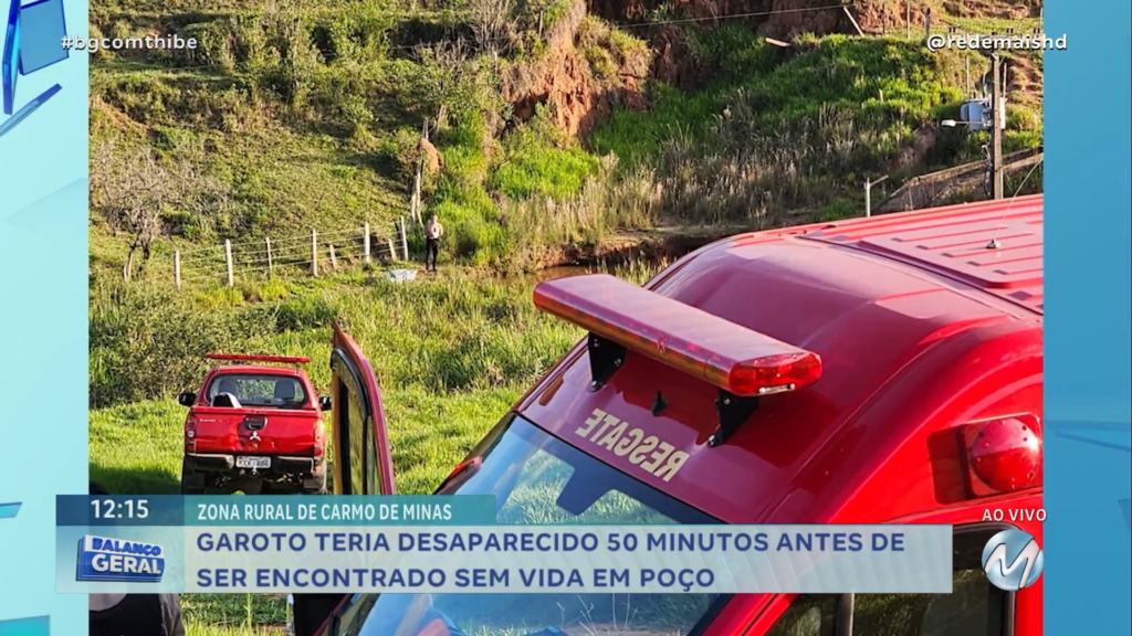 ADOLESCENTE MORRE AFOGADO EM POÇO NA ZONA RURAL DE CARMO DE MINAS