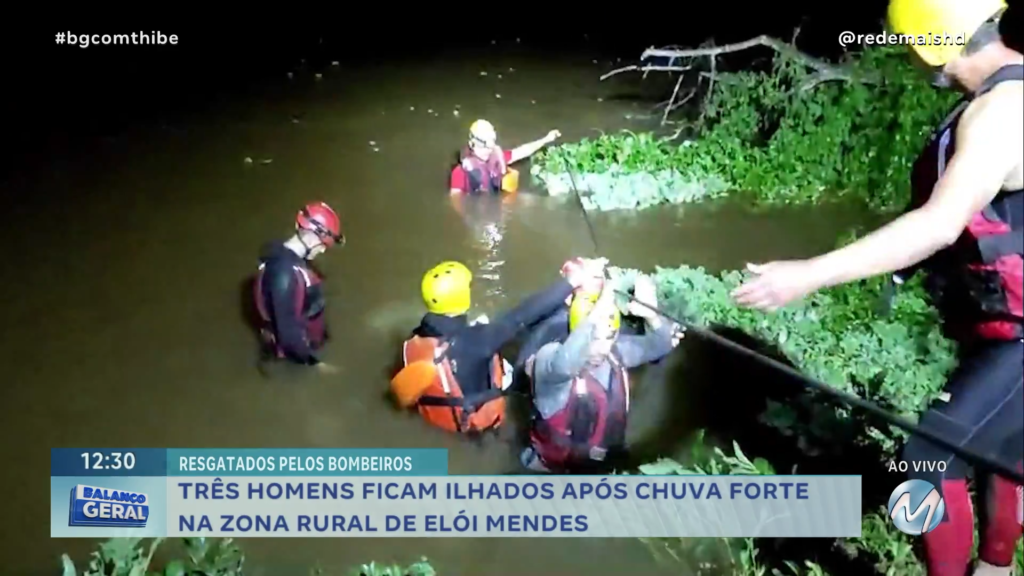 TRÊS HOMENS FICAM ILHADOS APÓS CHUVA FORTE NA ZONA RURAL DE ELÓI MENDES