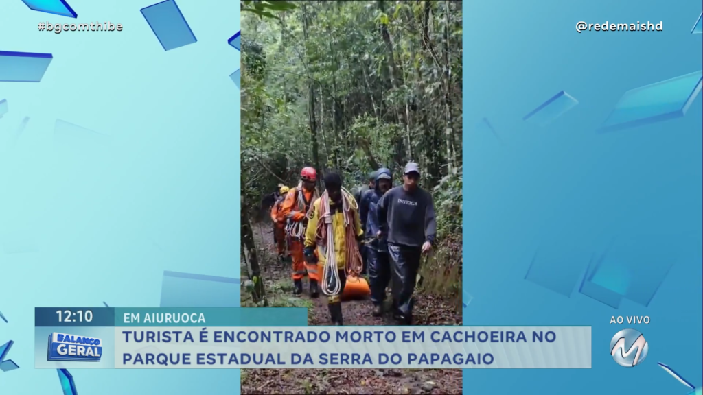 TURISTA É ENCONTRADO MORTO EM CACHOEIRA  NO PARQUE ESTADUAL DA SERRA DO PAPAGAIO