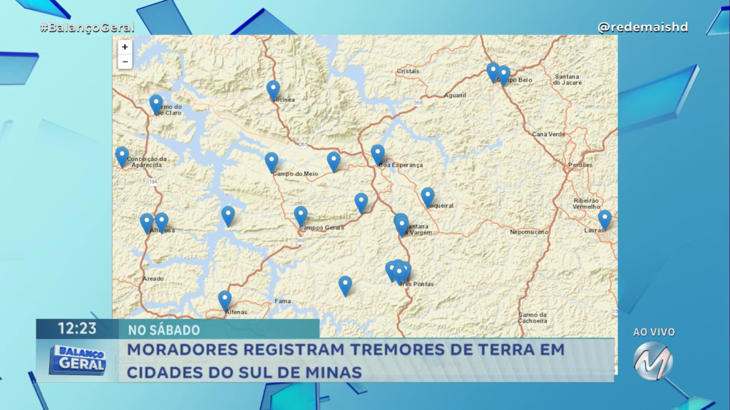 MORADORES REGISTRAM TREMORES DE TERRA EM CIDADES DO SUL DE MINAS