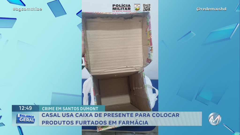 CASAL FURTA VÁRIOS PRODUTOS EM FARMÁCIA E É FLAGRADO POR CÂMERAS DE SEGURANÇA