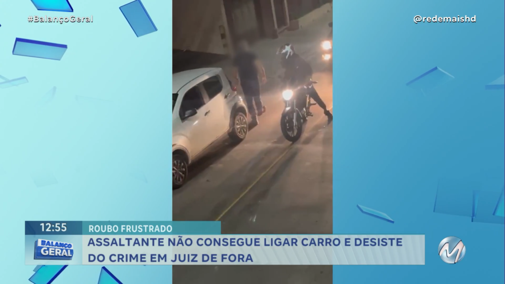 ROUBO FRUSTRADO: ASSALTANTE NÃO CONSEGUE LIGAR CARRO E DESISTE DO CRIME