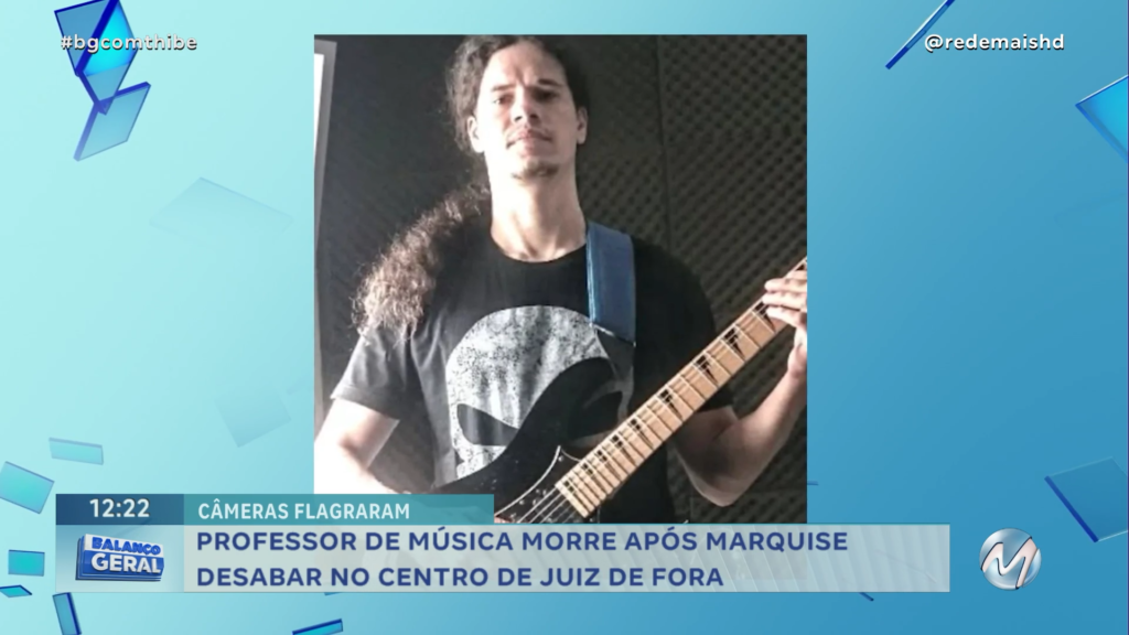 TRAGÉDIA: PROFESSOR DE MÚSICA MORRE APÓS MARQUISE DESABAR NO CENTRO DE JUIZ DE FORA