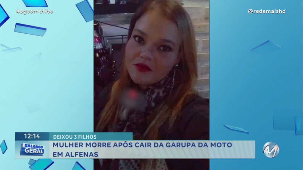 MULHER MORRE APÓS CAIR DA GARUPA DA MOTO EM ALFENAS