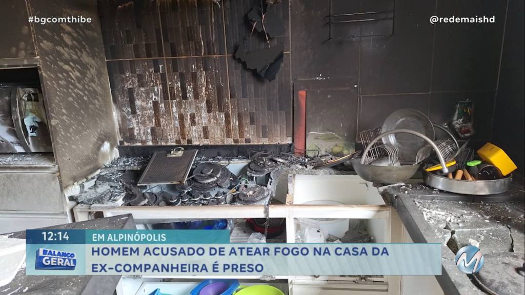 HOMEM ACUSADO DE ATEAR FOGO NA CASA DA EX-COMPANHEIRA É PRESO