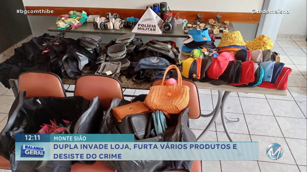 DUPLA INVADE LOJA, FURTA VÁRIOS PRODUTOS E DESISTE DO CRIME