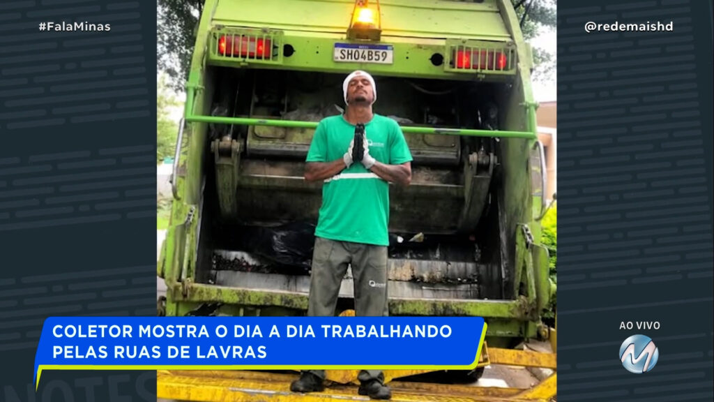 COLETOR MOSTRA O DIA A DIA TRABALHANDO PELAS RUAS DE LAVRAS