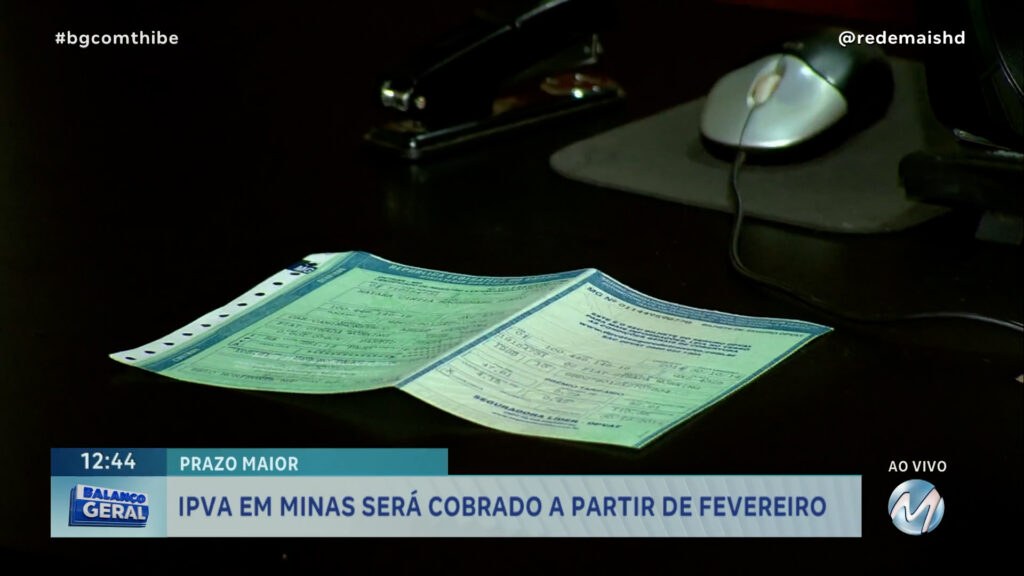 IPVA EM MINAS SERÁ COBRADO A PARTIR DE FEVEREIRO