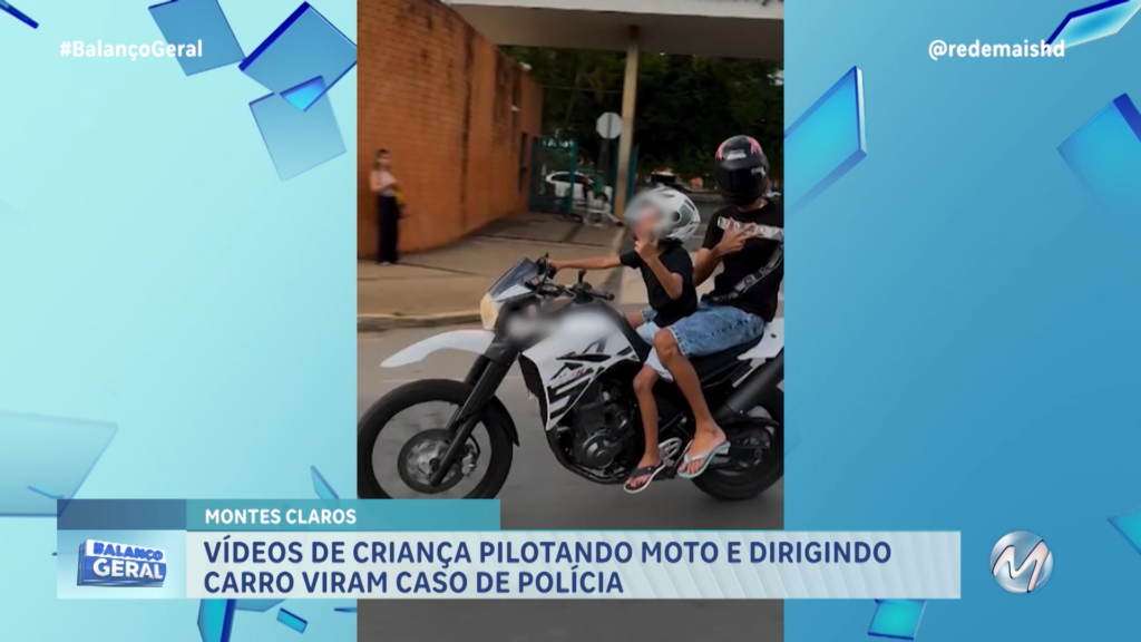 VÍDEOS DE CRIANÇA PILOTANDO MOTO E DIRIGINDO CARRO VIRAM CASO DE POLÍCIA