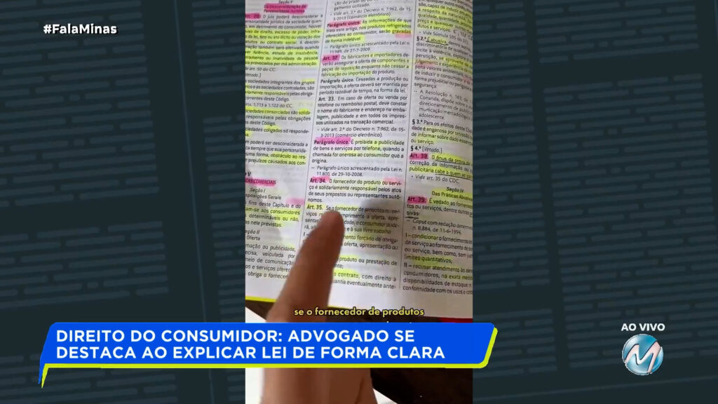 DIREITO DO CONSUMIDOR: ADVOGADO SE DESTACA AO EXPLICAR LEI DE FORMA CLARA