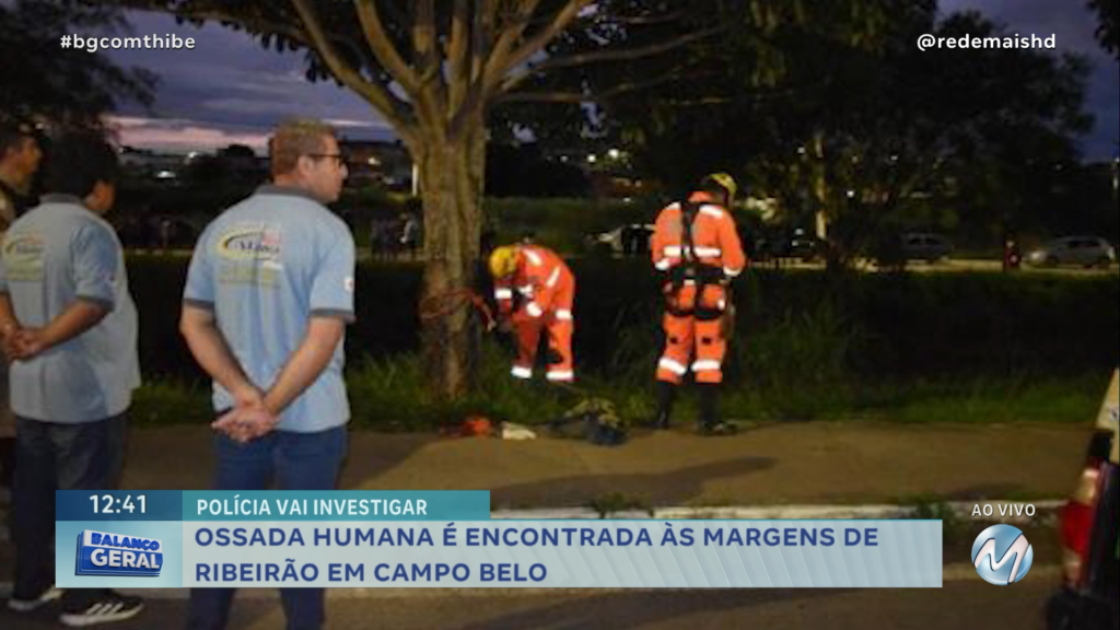 OSSADA HUMANA É ENCONTRADA ÀS MARGENS DE RIBEIRÃO EM CAMPO BELO