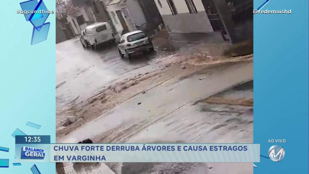 CHUVA FORTE DERRUBA ÁRVORES E CAUSA ESTRAGOS EM VARGINHA