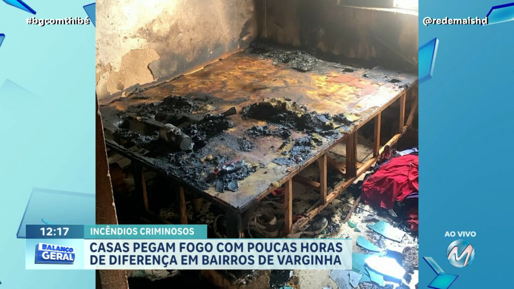 CASAS PEGAM FOGO COM POUCAS HORAS DE DIFERENÇA EM BAIRROS DE VARGINHA