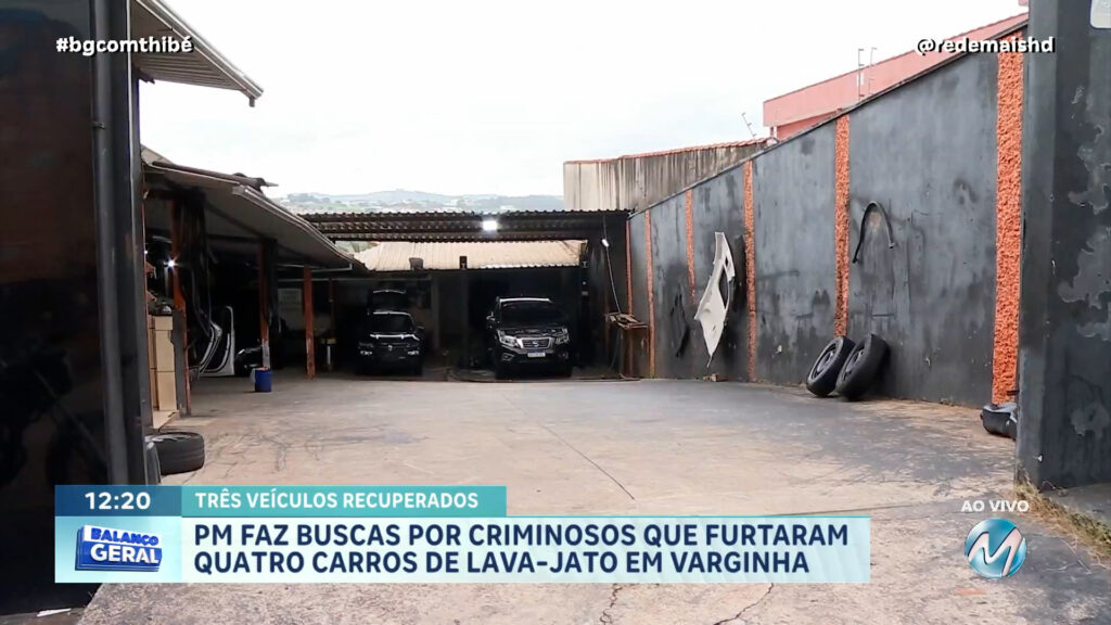 EM VARGINHA : PM FAZ BUSCAS POR CRIMINOSOS QUE FURTARAM QUATRO CARROS DE LAVA-JATO