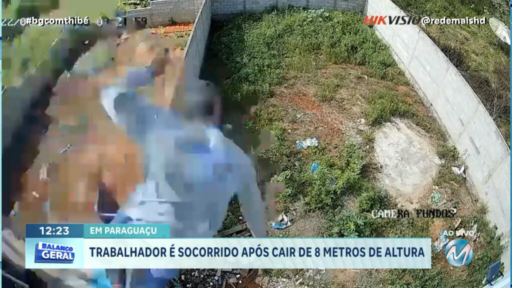 TRABALHADORES SÃO SOCORRIDOS APÓS CAÍREM DE OBRA
