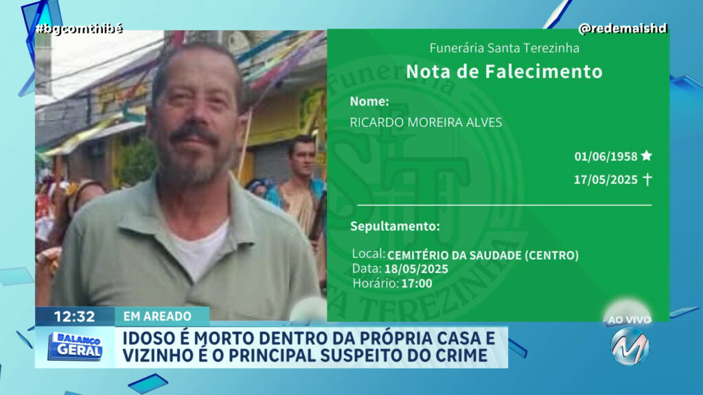 IDOSO É MORTO DENTRO DA PRÓPRIA CASA E VIZINHO É O PRINCIPAL SUSPEITO DO CRIME