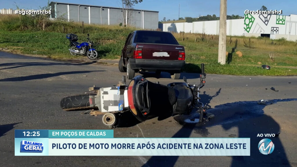 MOTOCICLISTA MORRE EM ACIDENTE EM POÇOS DE CALDAS