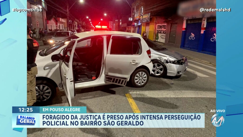FORAGIDO DA JUSTIÇA É PRESO APÓS INTENSA PERSEGUIÇÃO POLICIAL NO BAIRRO SÃO GERALDO