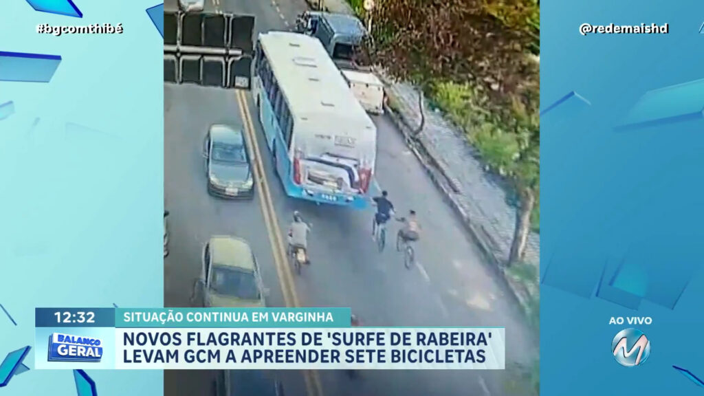 NOVOS FLAGRANTES DE ‘SURFE DE RABEIRA’ LEVAM GCM A APREENDER BICICLETAS