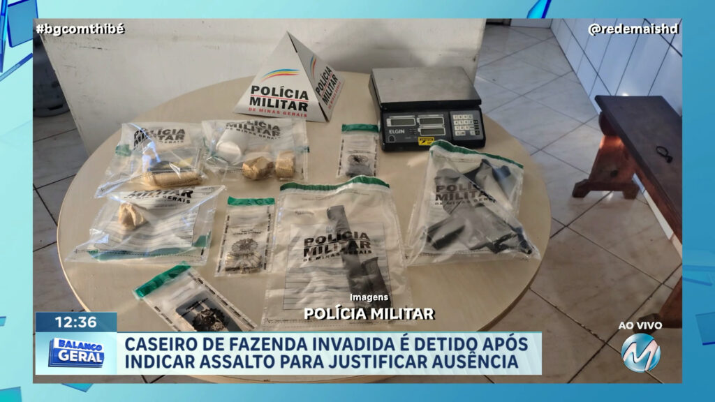 CASEIRO DE FAZENDA INVADIDA É DETIDO APÓS INDICAR ASSALTO PARA JUSTIFICAR AUSÊNCIA