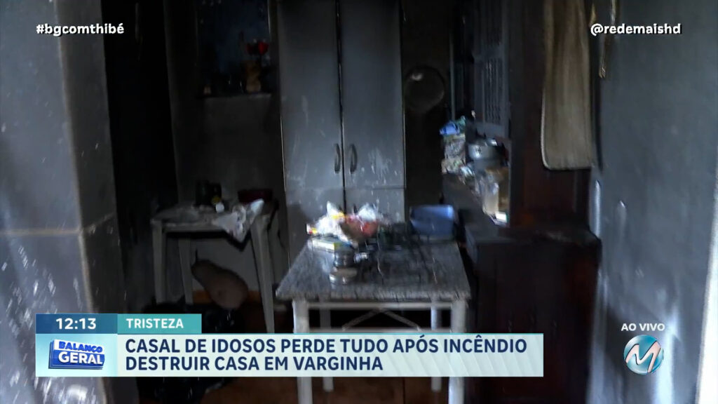 EM VARGINHA CASAL DE IDOSOS PERDE TUDO APÓS INCÊNDIO DESTRUIR CASA