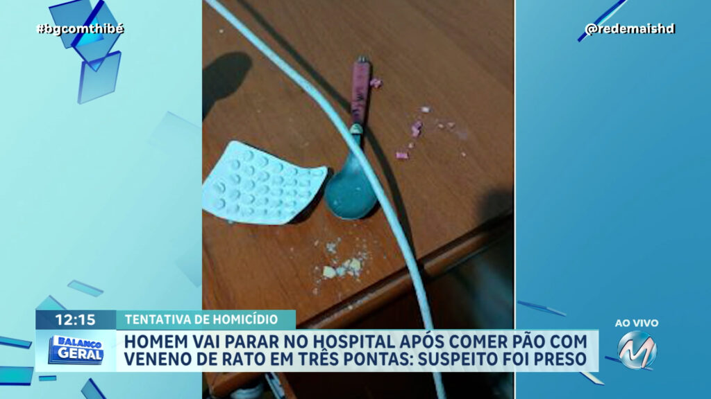 EM TRÊS PONTAS: HOMEM VAI PARAR NO HOSPITAL APÓS COMER PÃO COM VENENO DE RATO