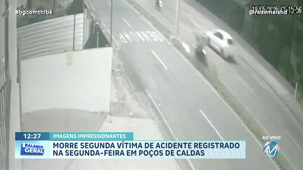 MORRE ADOLESCENTE QUE ESTAVA NA GARUPA DE MOTO ATINGIDA POR CARRO EM POÇOS DE CALDAS
