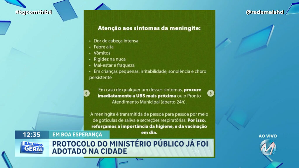 PREFEITURA COMUNICA SUSPEITA DE CASO DE MENINGITE EM CRECHE DA CIDADE