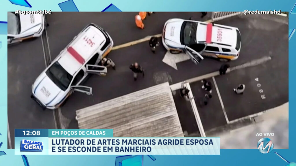 EM POÇOS DE CALDAS: HOMEM AGRIDE ESPOSA E SE ESCONDE EM BANHEIRO