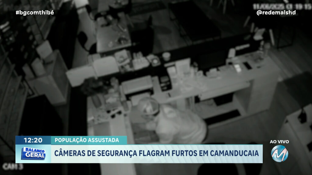 CÂMERAS DE SEGURANÇA FLAGRAM FURTOS EM SÉRIE EM CAMANDUCAIA