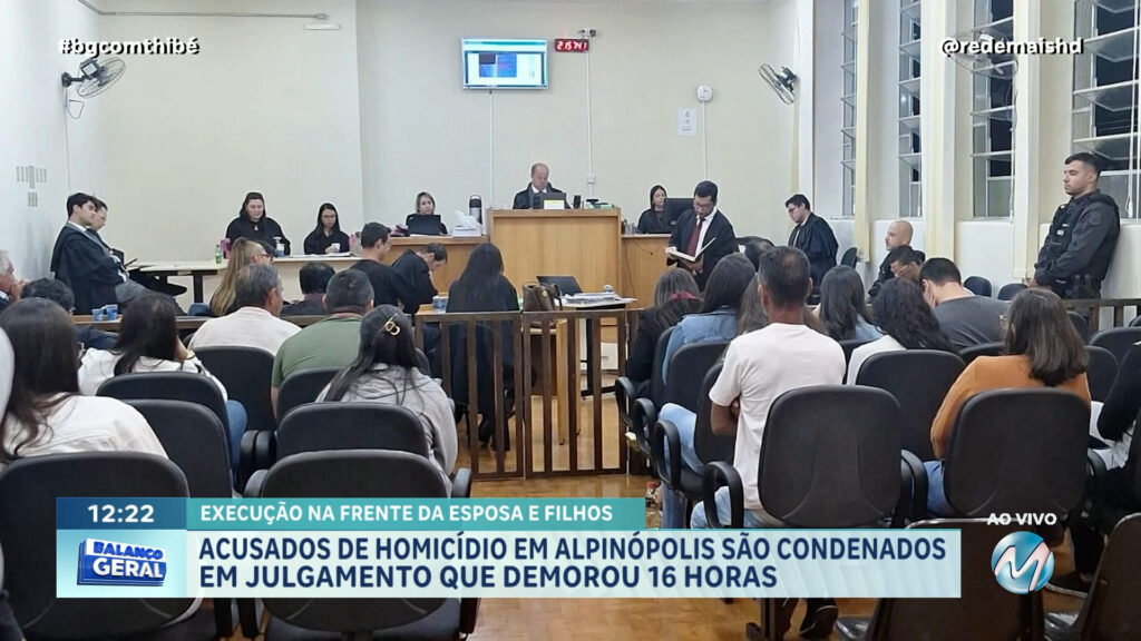 ACUSADOS DE HOMICÍDIO EM ALPINÓPOLIS SÃO CONDENADOS EM JULGAMENTO QUE DEMOROU 16 HORAS