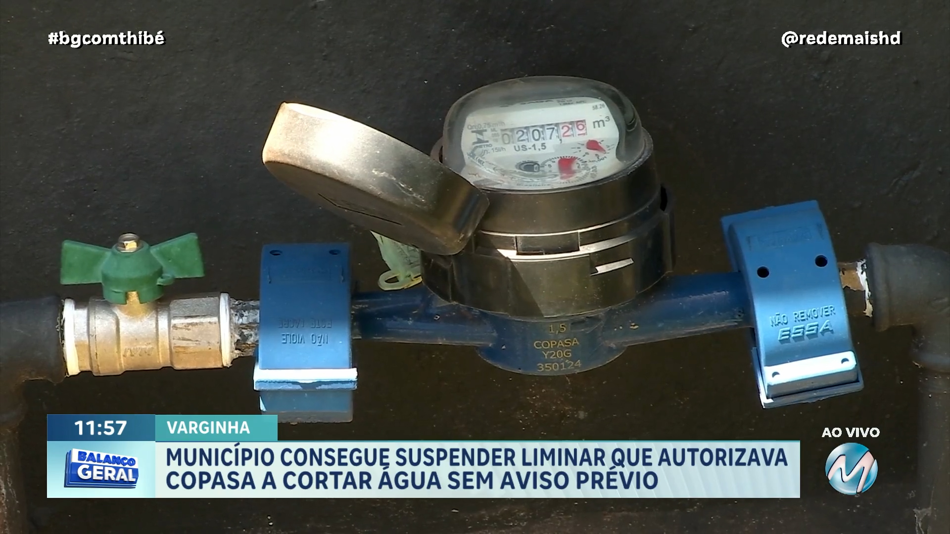 MUNICÍPIO CONSEGUE SUSPENDER LIMINAR QUE AUTORIZAVA COPASA A CORTAR ÁGUA SEM AVISO PRÉVIO